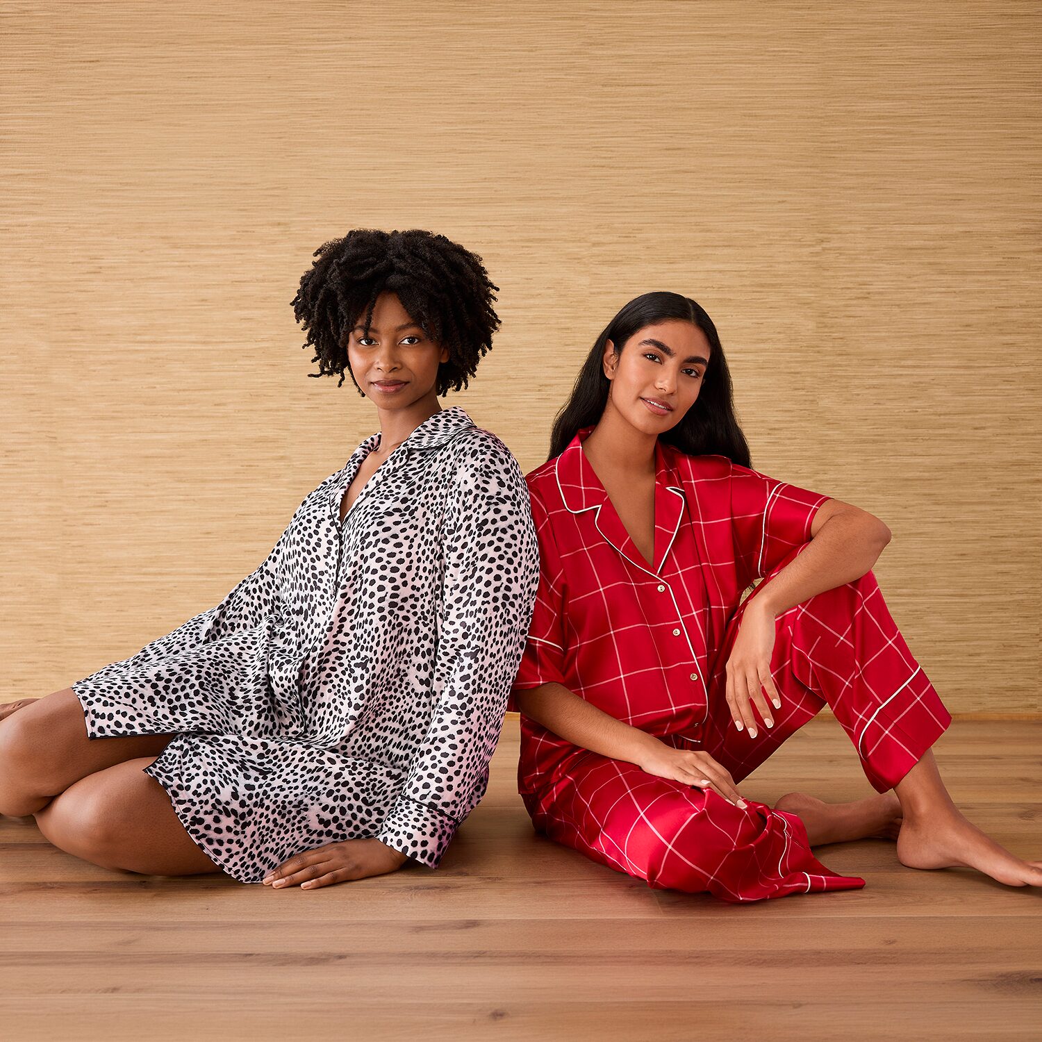 Ambrielle Womens Satin Long Sleeve Nightshirt
