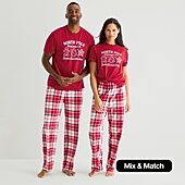 North Pole Trading Co. Mix & Match Unisex Adult Crew Neck Short Sleeve Matching Family Pajama Top