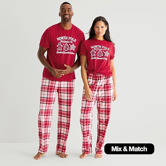 North Pole Trading Co. Mix & Match Unisex Adult Crew Neck Short Sleeve Matching Family Pajama Top