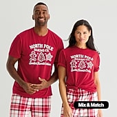 North Pole Trading Co. Mix & Match Unisex Adult Crew Neck Short Sleeve Matching Family Pajama Top
