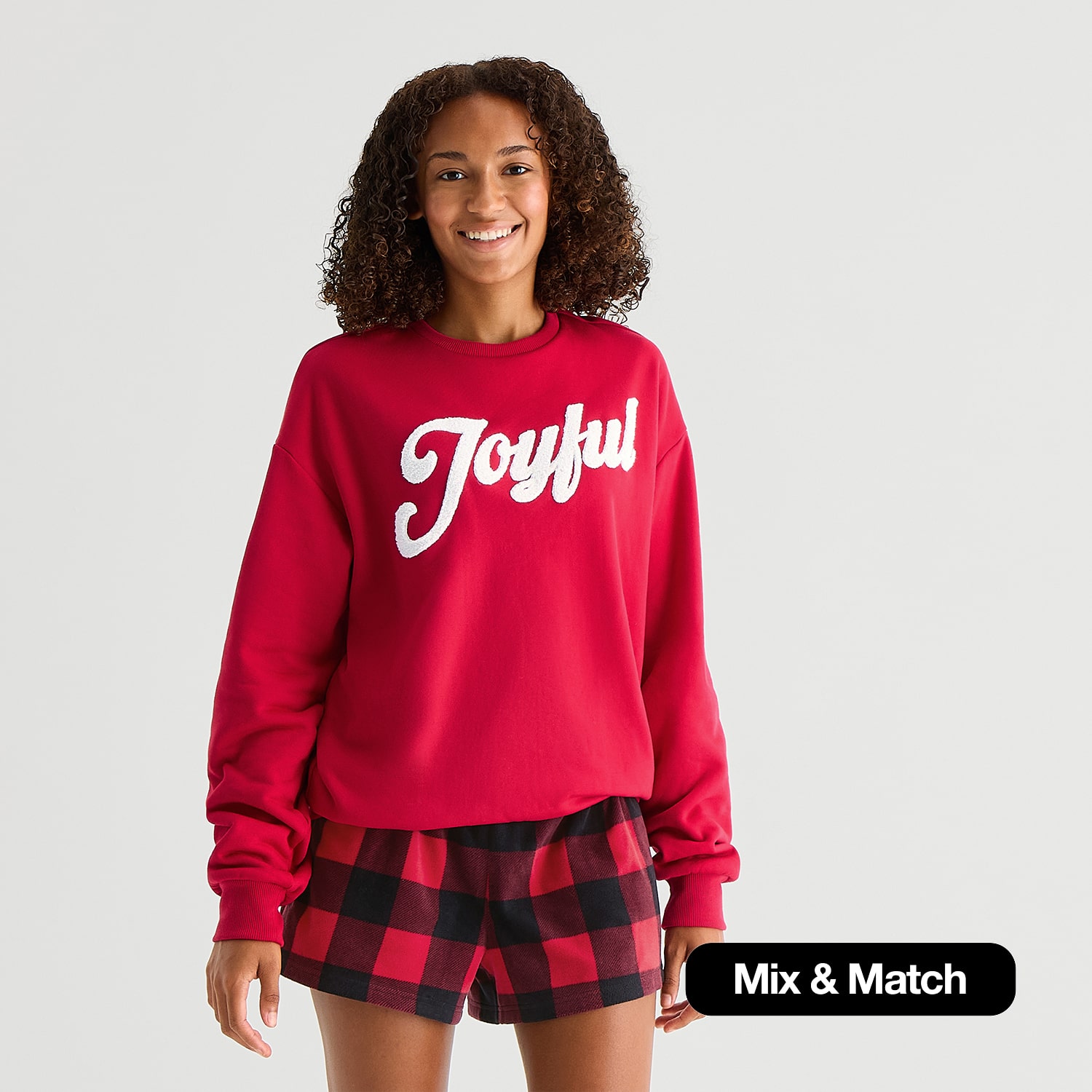 North Pole Trading Co. Mix & Match Unisex Adult Fleece Crew Neck Long Sleeve Matching Family Pajama Top