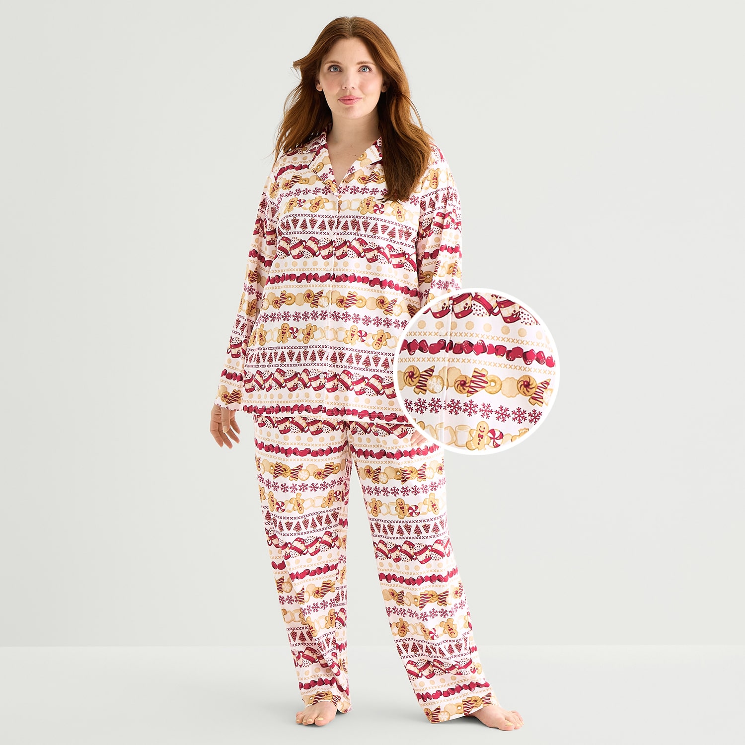North Pole Trading Co. Womens Fleece Long Sleeve 2-pc. Matching Family Pajama Set