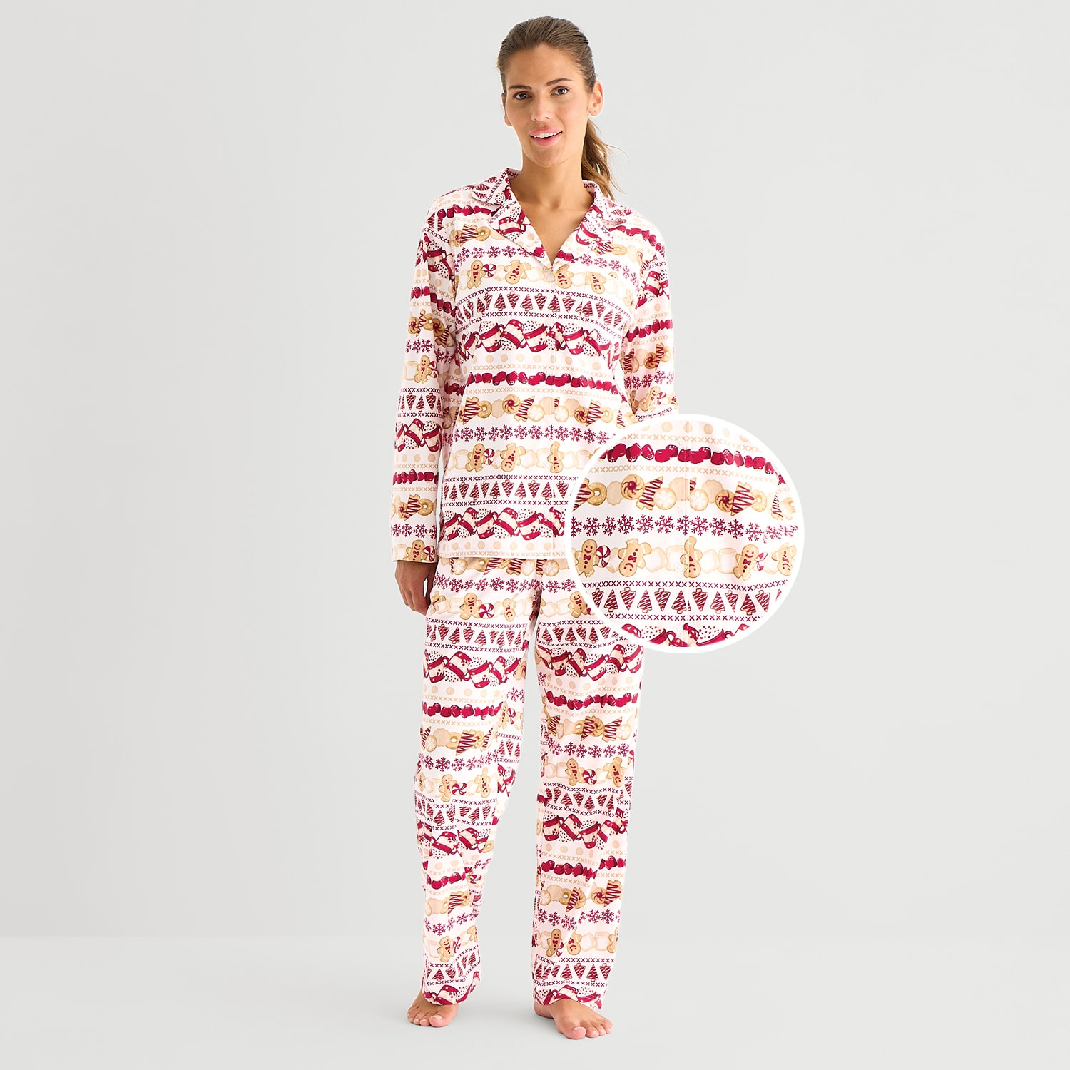 North Pole Trading Co. Womens Fleece Long Sleeve 2-pc. Matching Family Pajama Set