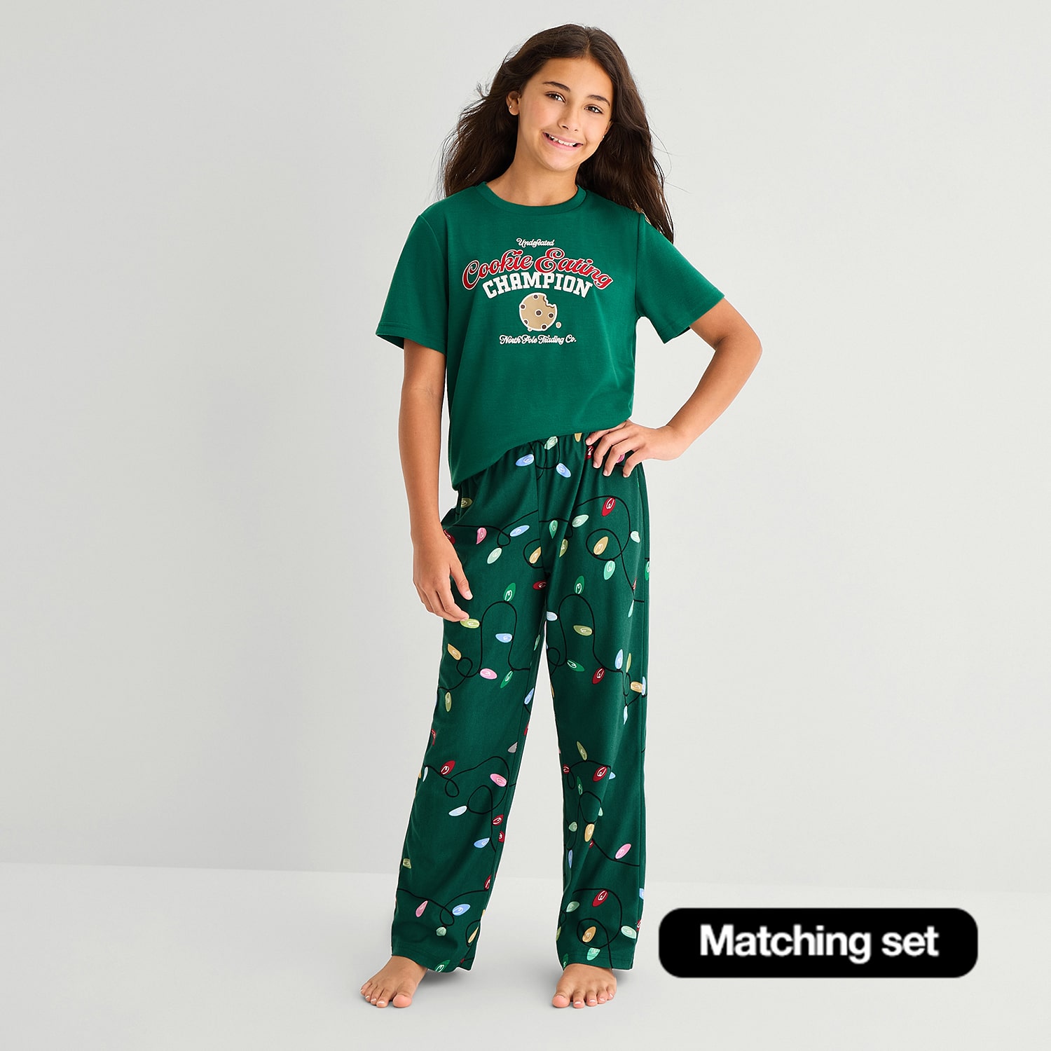 North Pole Trading Co. Mix & Match Little Big Kid Unisex Fleece Matching Family Pajama Pants