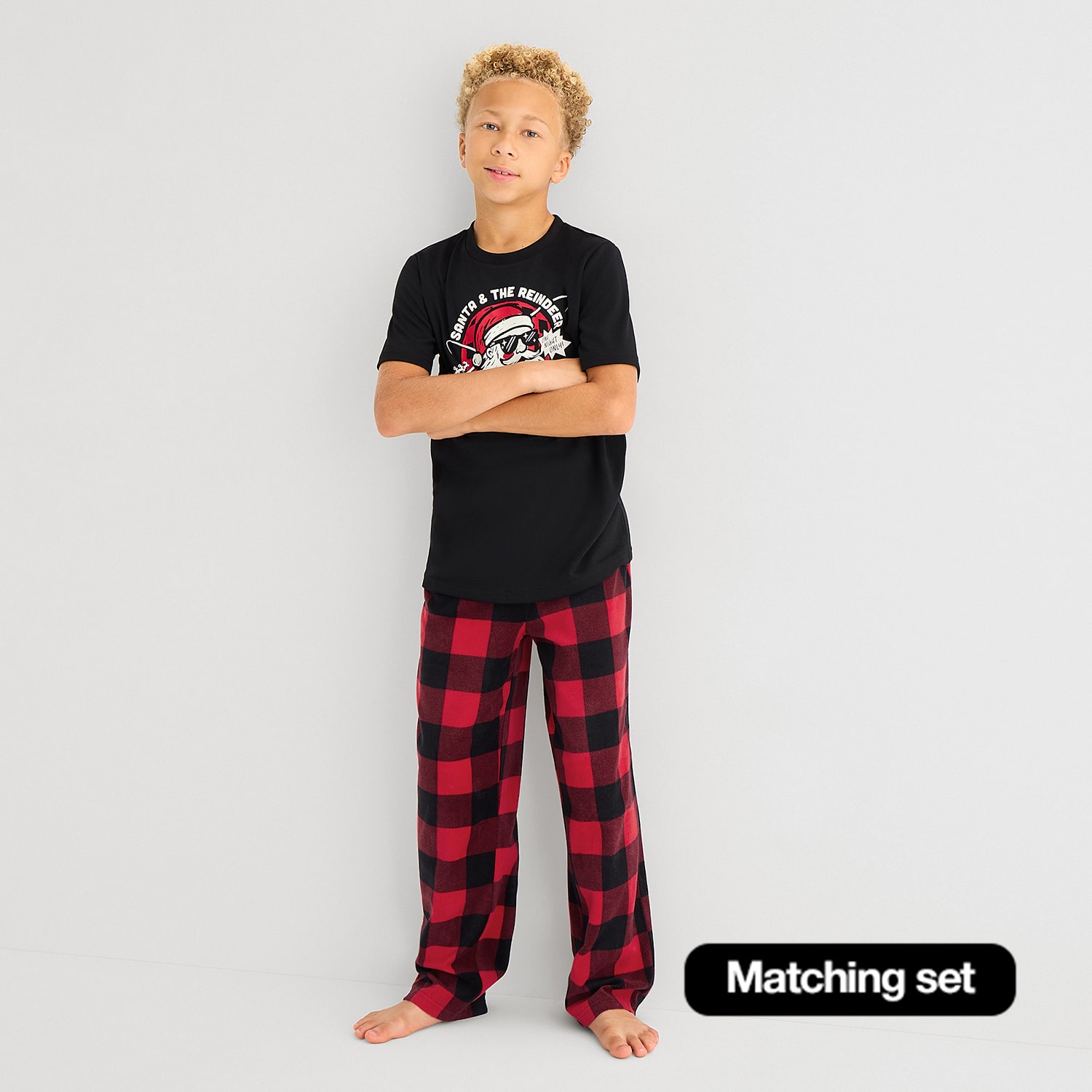 North Pole Trading Co. Mix & Match Little Big Kid Unisex Fleece Matching Family Pajama Pants