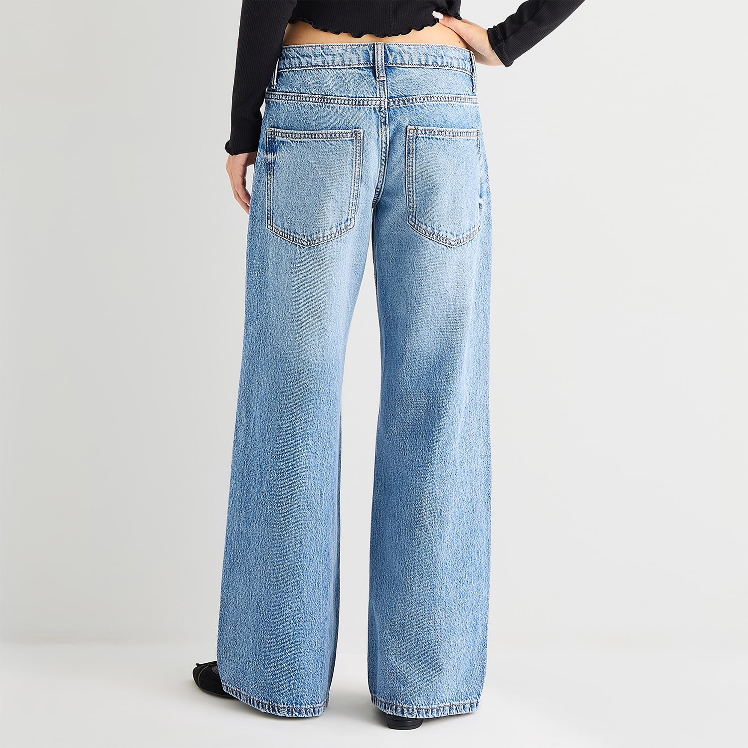 Arizona Womens Juniors Short Low Rise Baggy Fit Jean