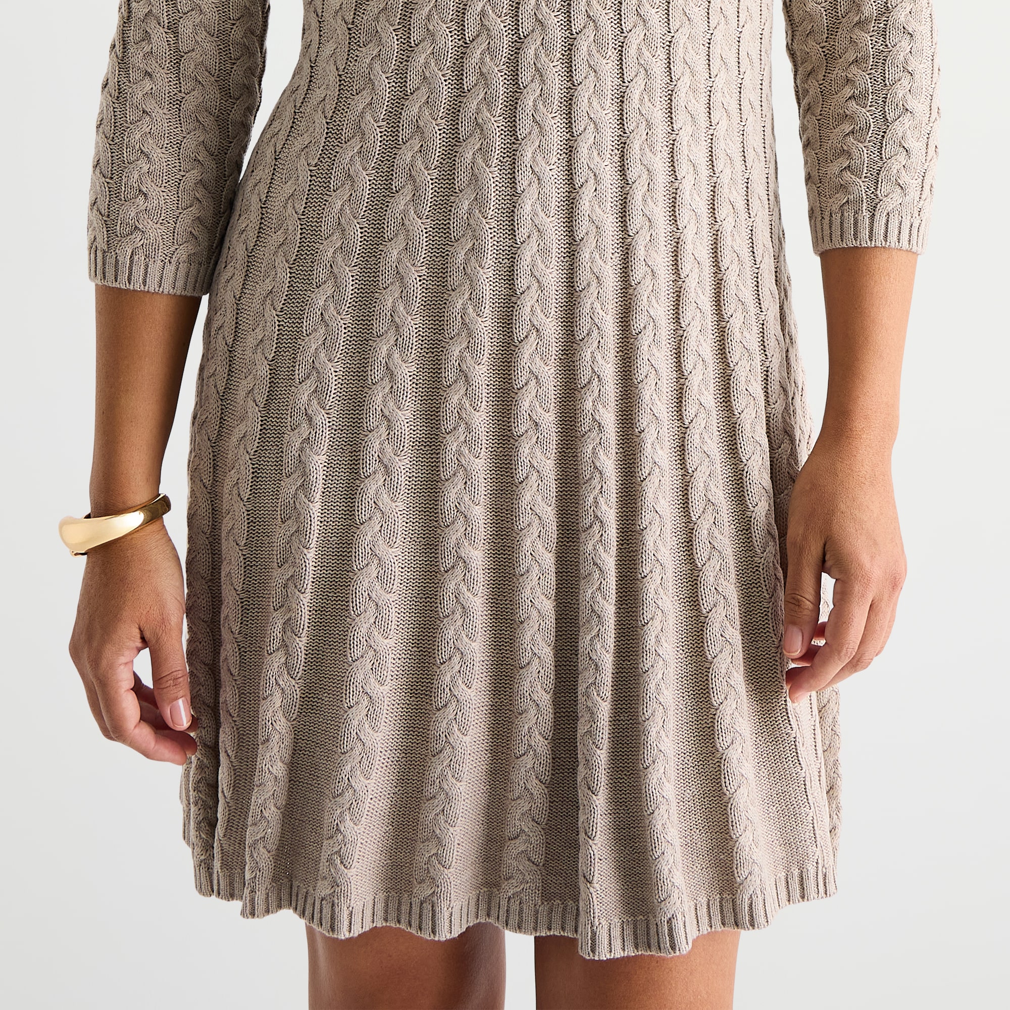 Jessica Howard Womens Petite 3/4 Sleeve Sweater Dress