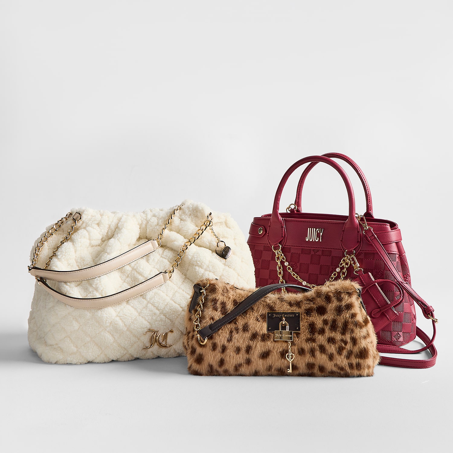 Juicy By Juicy Couture Furry Fun Faux Fur Shoulder Bag