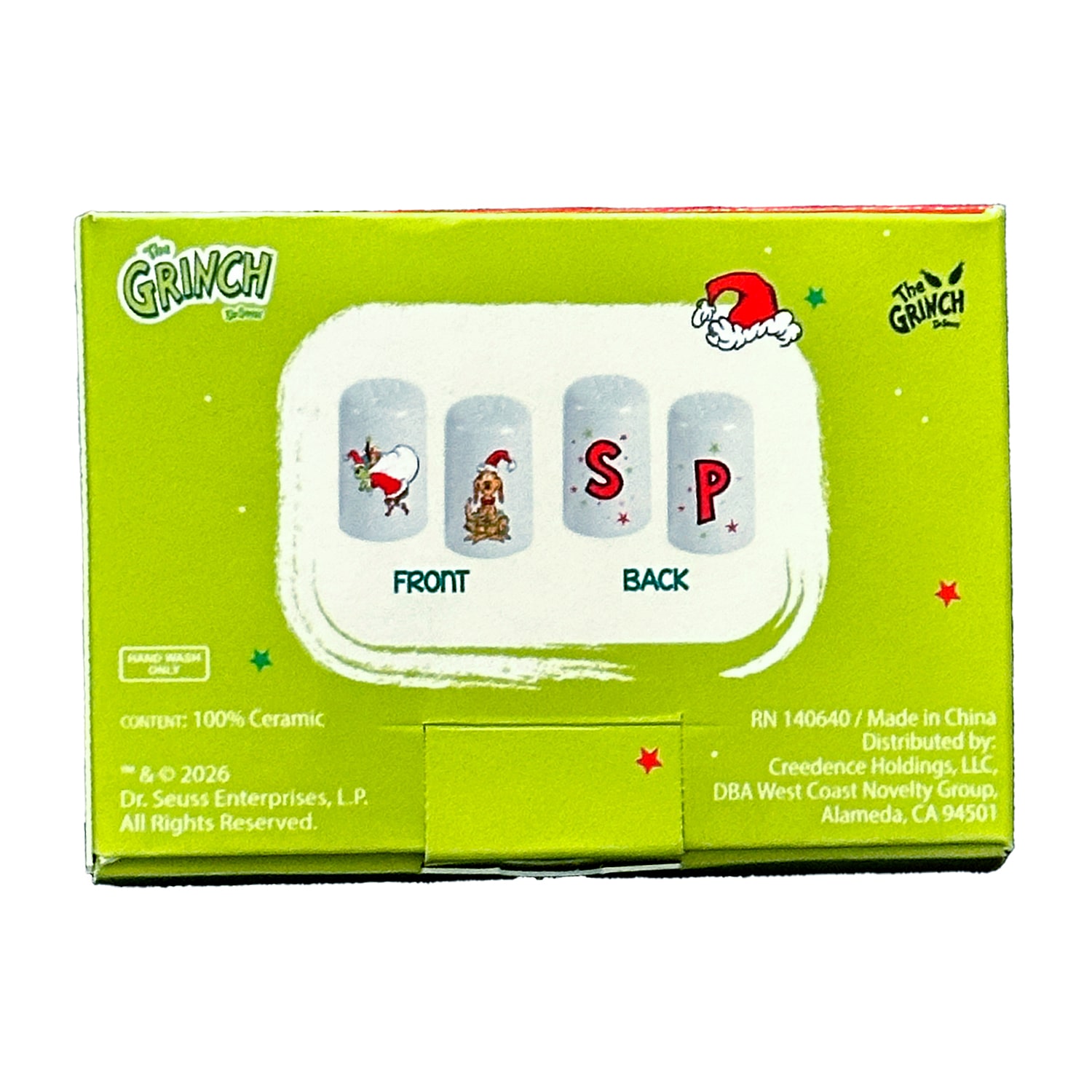 Grinch Ceramic Salt & Pepper Shaker