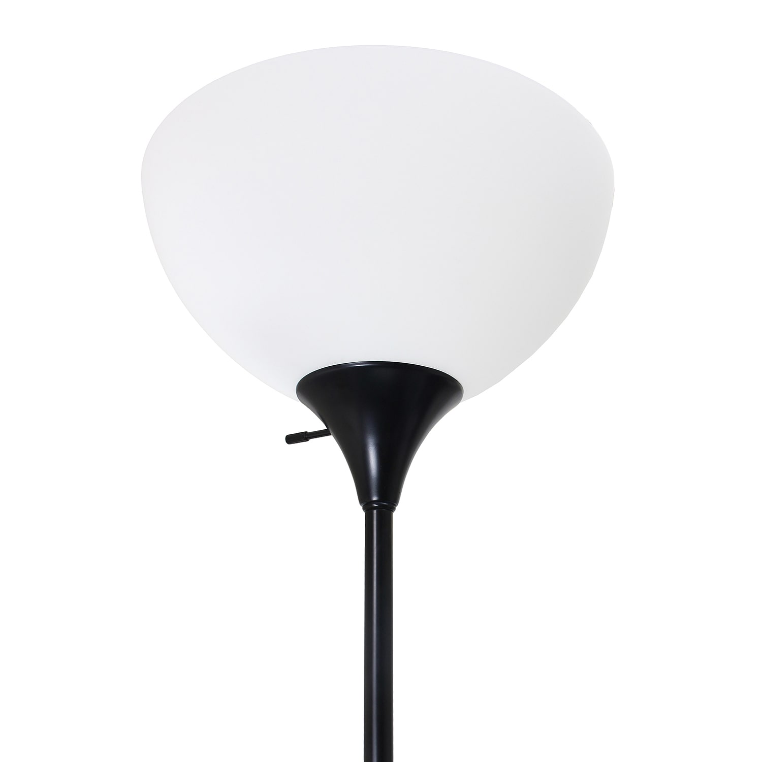 JAC Styles Ardelo 72" Onyx Black Gooseneck Reading Light Floor Lamp