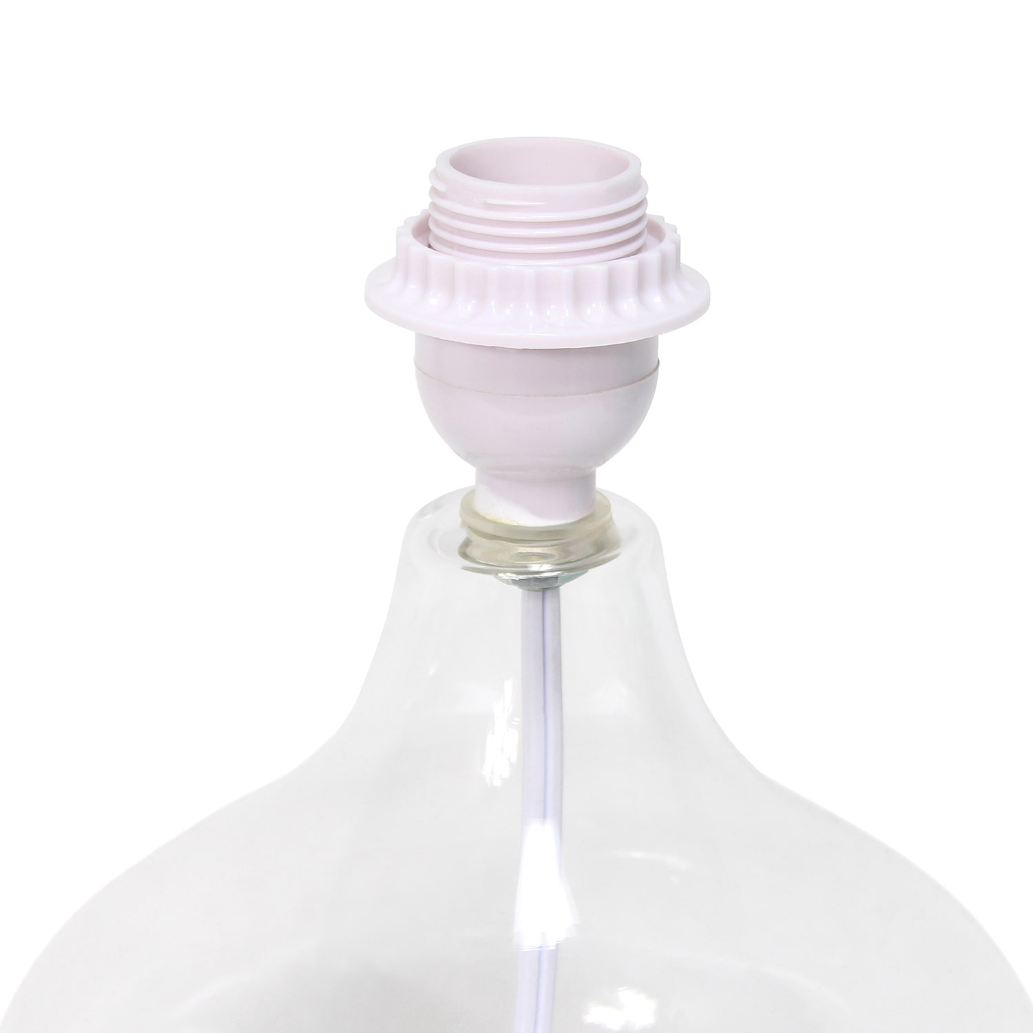 JAC Styles Ryley 14" Clear Glass Fabric Table Lamp