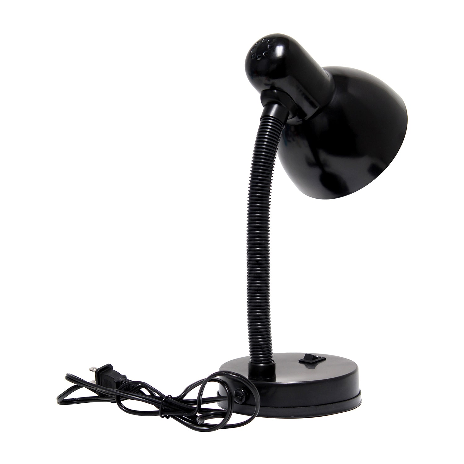 JAC Styles Remmer 14" Onyx Black Gooseneck Desk Lamp