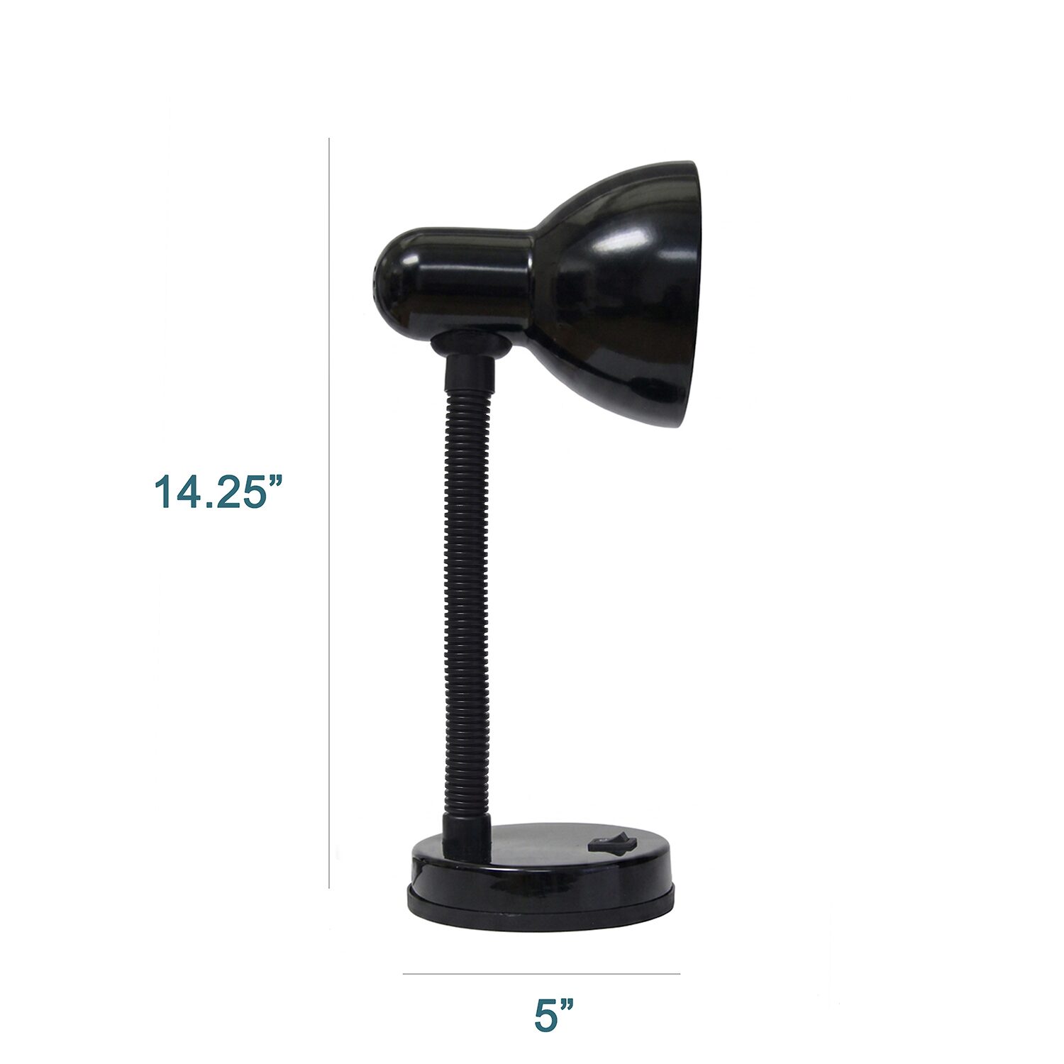 JAC Styles Remmer 14" Onyx Black Gooseneck Desk Lamp