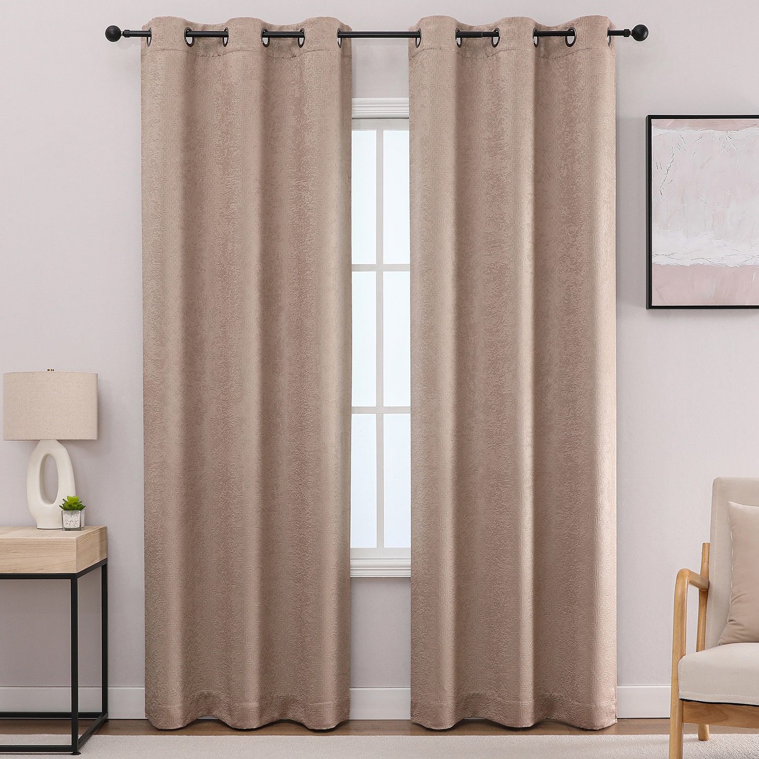 Regal Home Mateo Grommet Top Blackout Set of 2 Curtain Panel
