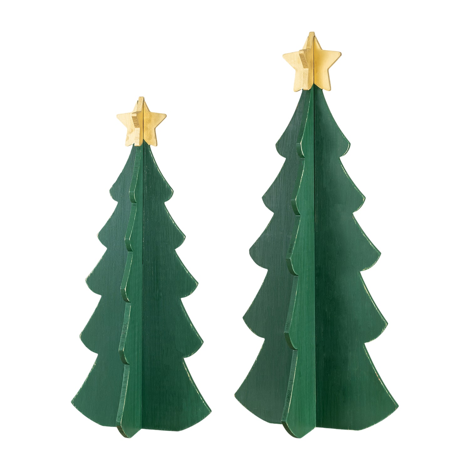 Glitzhome 36" Wood Interlocking Trees Christmas Porch Sign