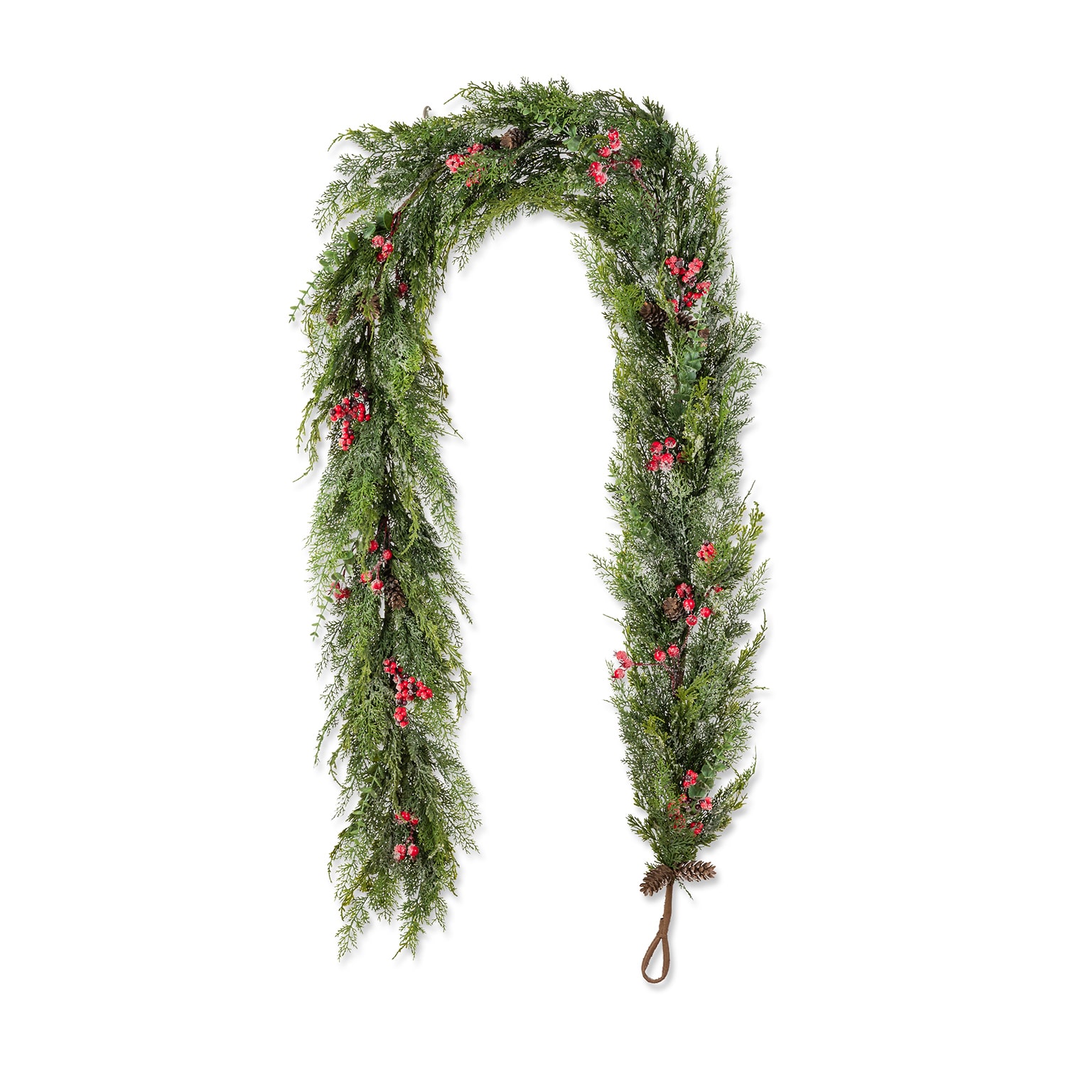 Glitzhome 9ft Greenery Dripping Wreath, Color: Green - JCPenney