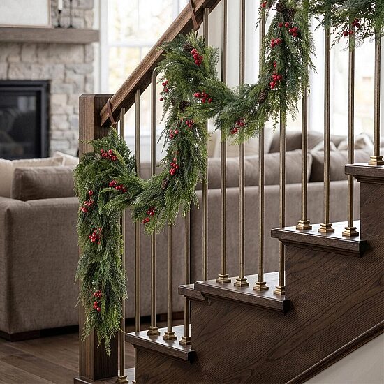 Glitzhome 9ft Greenery Dripping Wreath, Color: Green - JCPenney