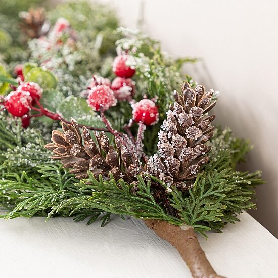 Glitzhome 9ft Greenery Dripping Wreath, Color: Green - JCPenney