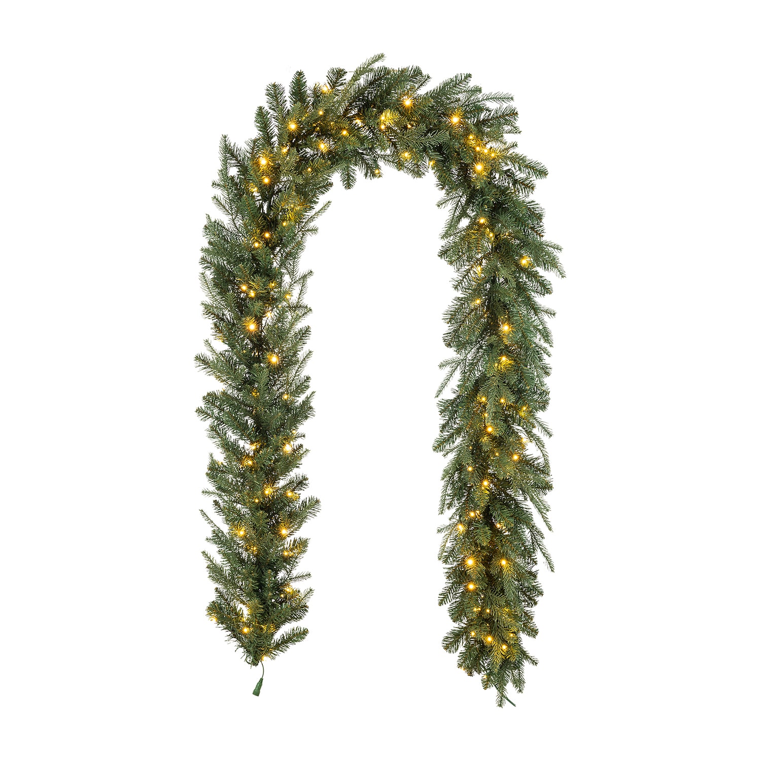 Glitzhome 9ft Pre-Lit Greenery Pine Pre-Lit Wreath