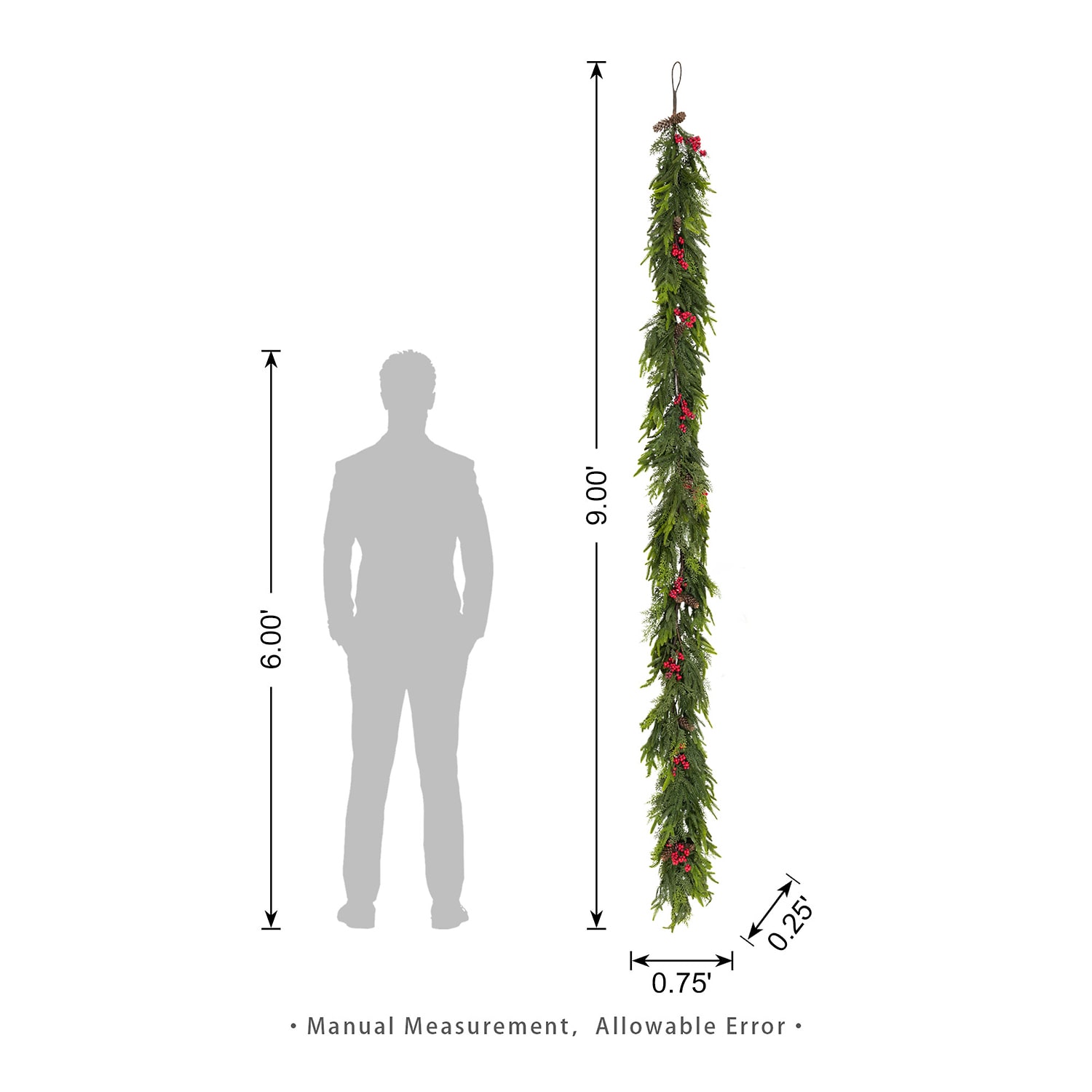 Glitzhome 9ft Dripping Wreath
