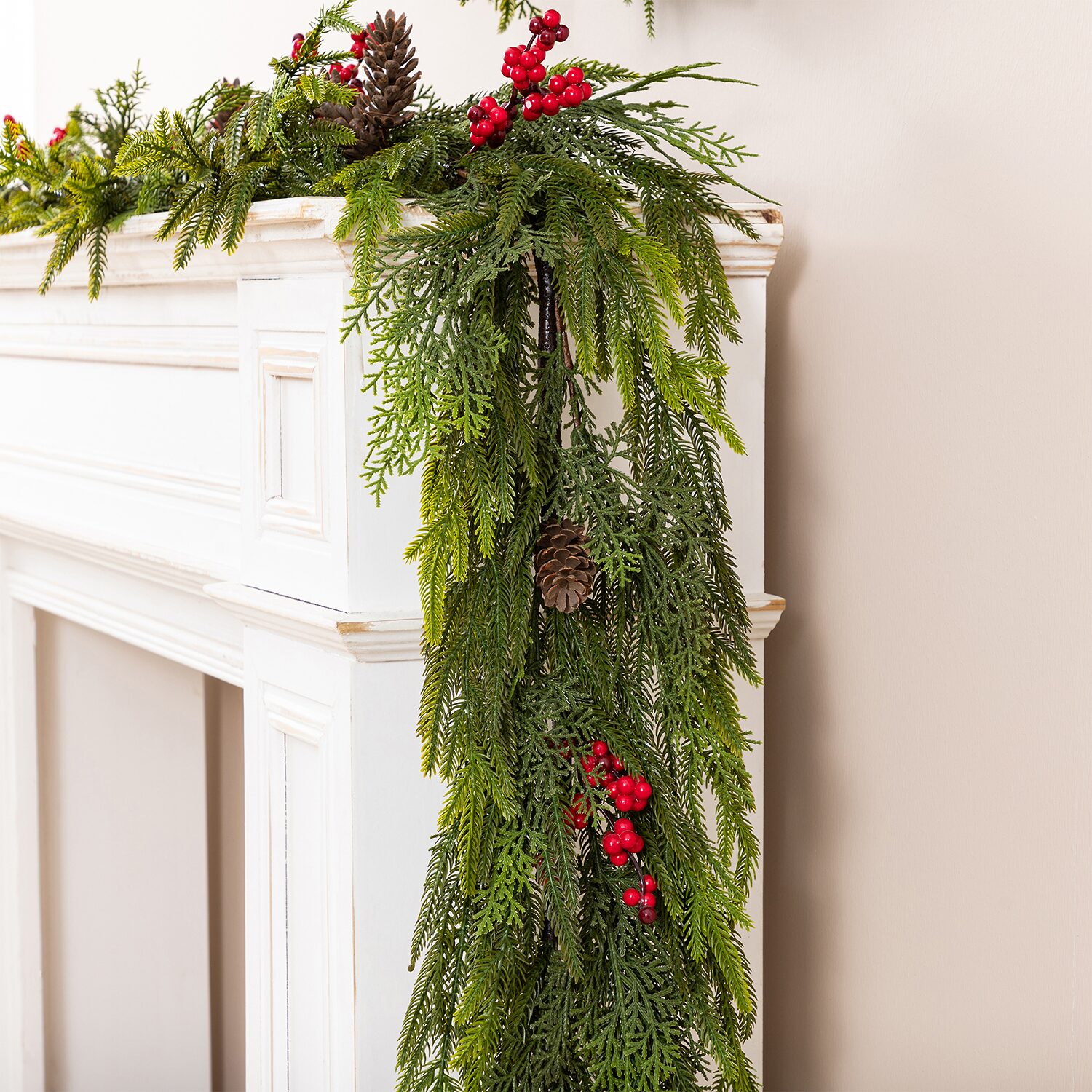 Glitzhome 6ft Pe Dripping 2-pc. Wreath