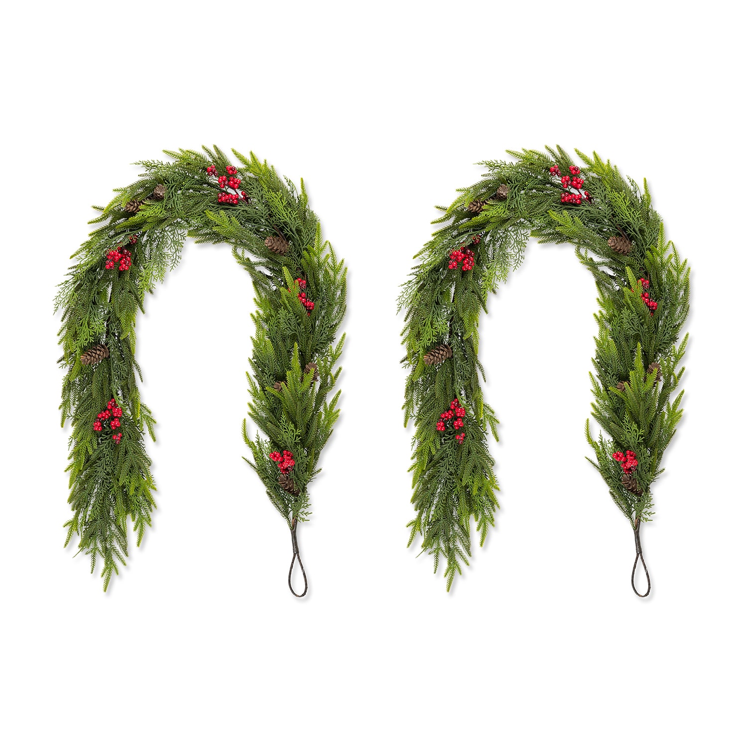 Glitzhome 6ft Pe Dripping 2-pc. Wreath