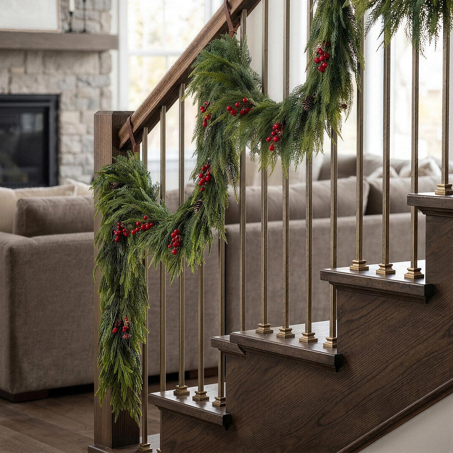 Glitzhome 6ft Pe Dripping 2-pc. Wreath