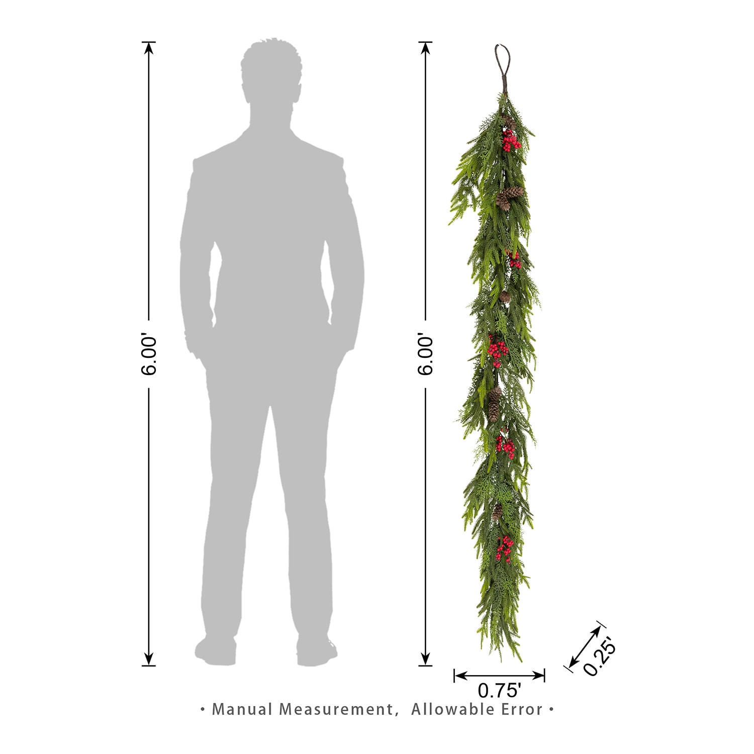 Glitzhome 6ft Pe Dripping 2-pc. Wreath