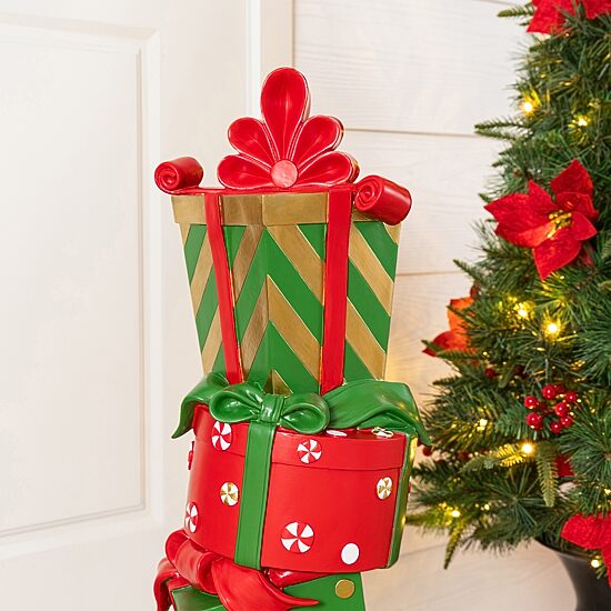 Glitzhome 30" Stacked Gift Boxes Christmas Porch Sign