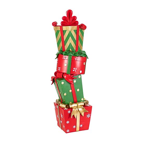 Glitzhome 30" Stacked Gift Boxes Christmas Porch Sign