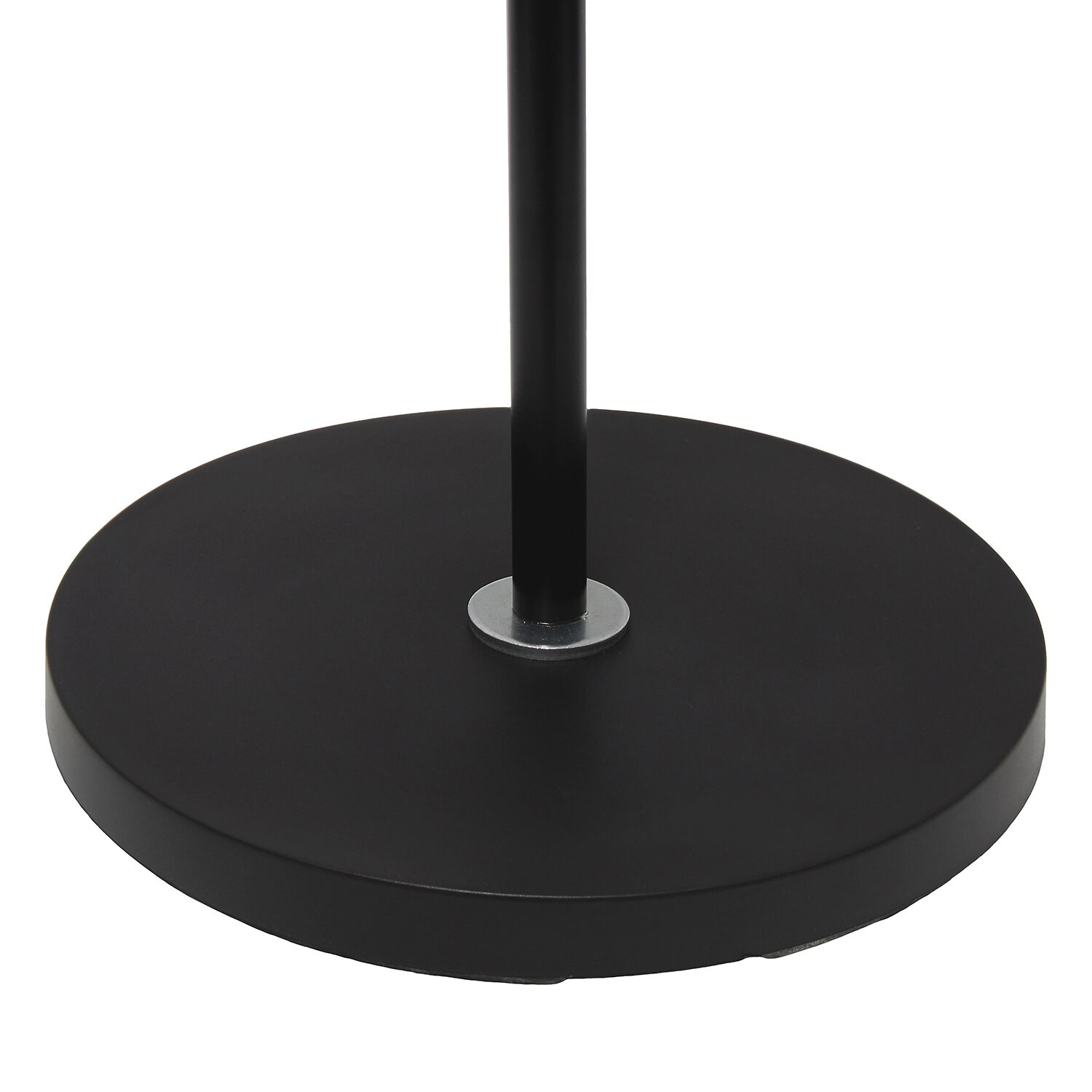 JAC Styles Klara 70" Torchiere In Onyx Black With White Shade Floor Lamp