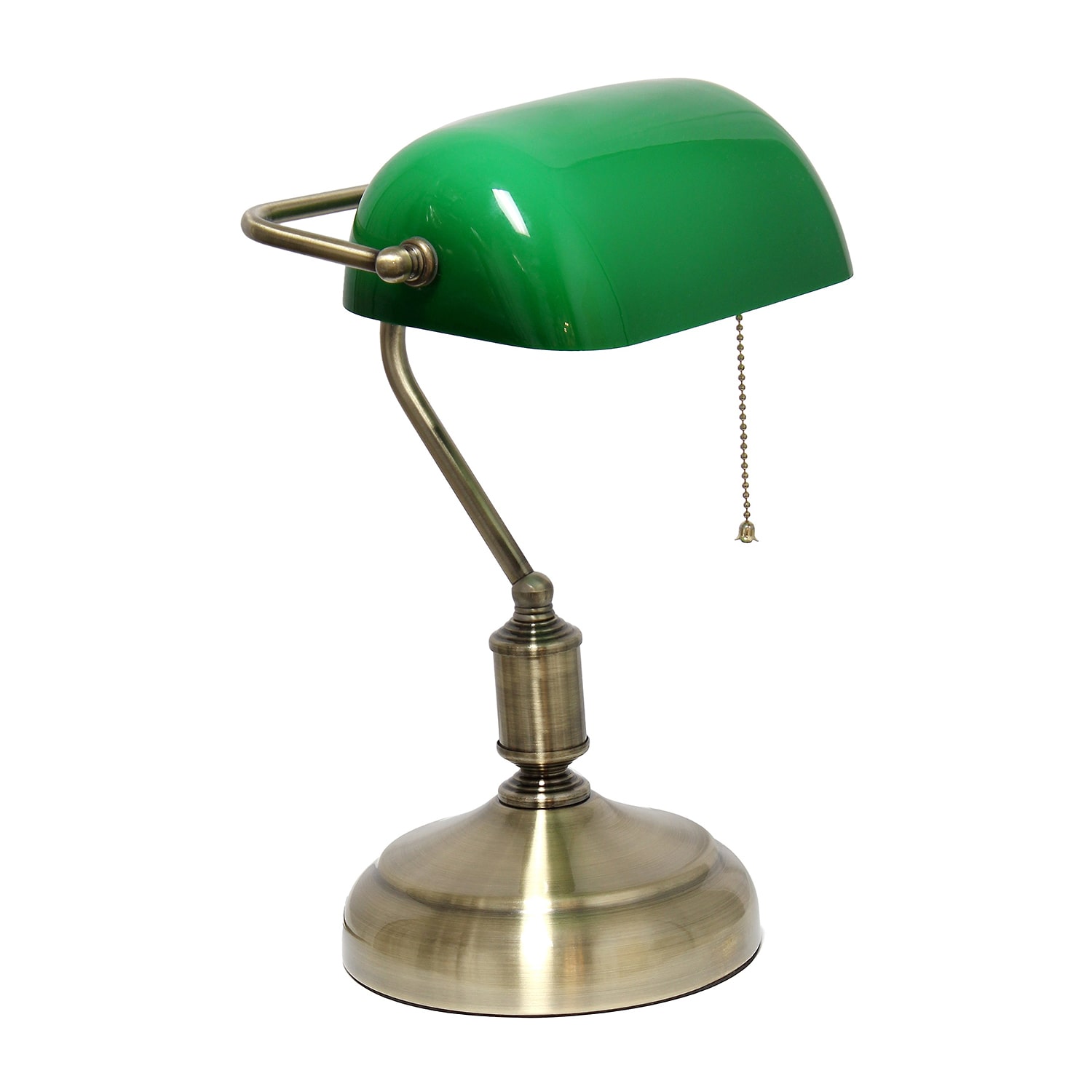 JAC Styles Roosevelt 15" Executive Glass Table Lamp