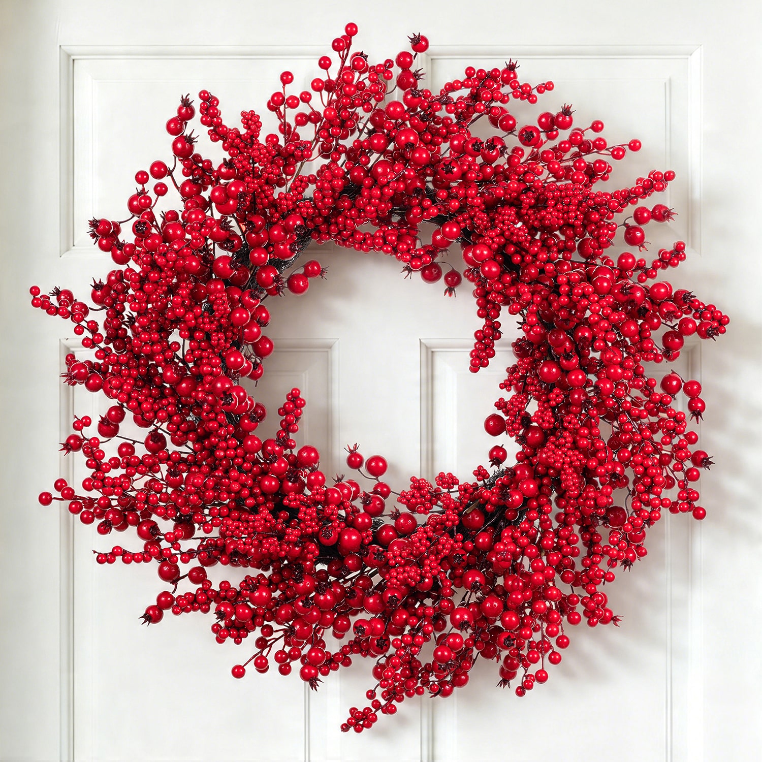 Glitzhome 28" Full Berry Floral Arrangement