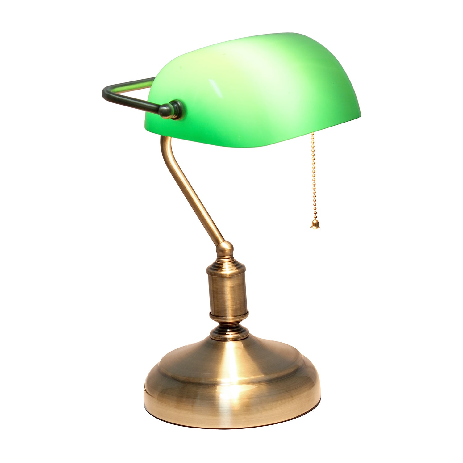 JAC Styles Roosevelt 15" Executive Glass Table Lamp
