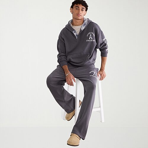 Aéropostale Mens Long Sleeve Regular Fit Flannel Shirt In Gray