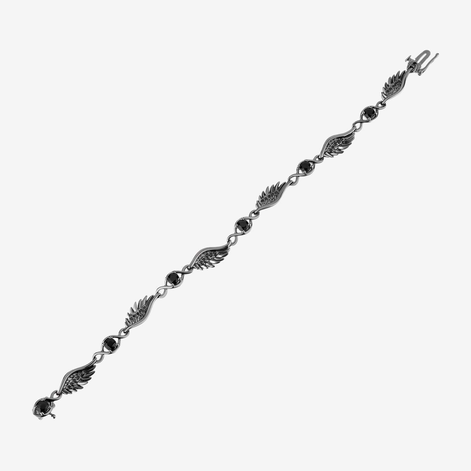 Enchanted Disney Fine Jewelry Maleficent Womens Sterling Silver Maleficent Link Bracelet