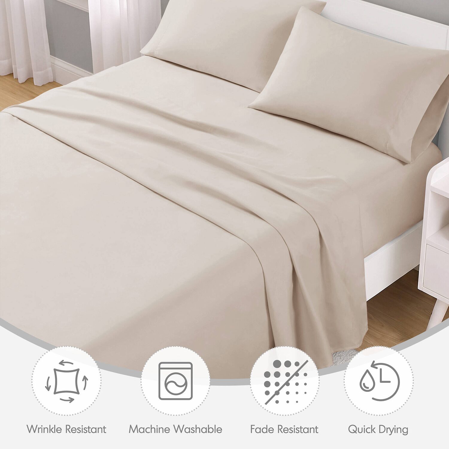 Intelligent Design Microfiber All Season Soft Touch Solid Sheet Set