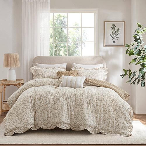Madison Park Eamon Print 5-pc. Midweight Down Alternative Comforter Set, One Size, Brown