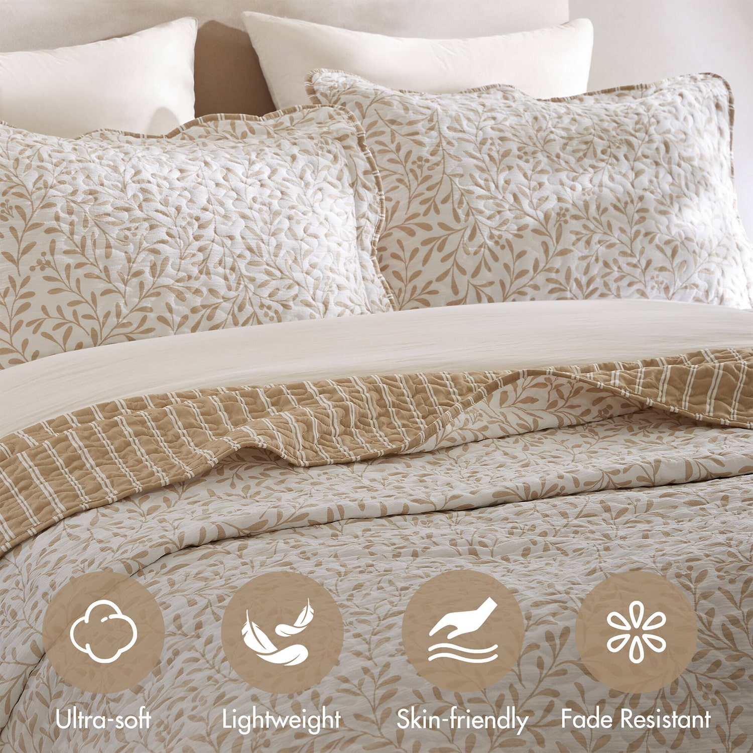 Madison Park Eamon Reversible Print Scalloped Edge 3-pc. Quilt Set