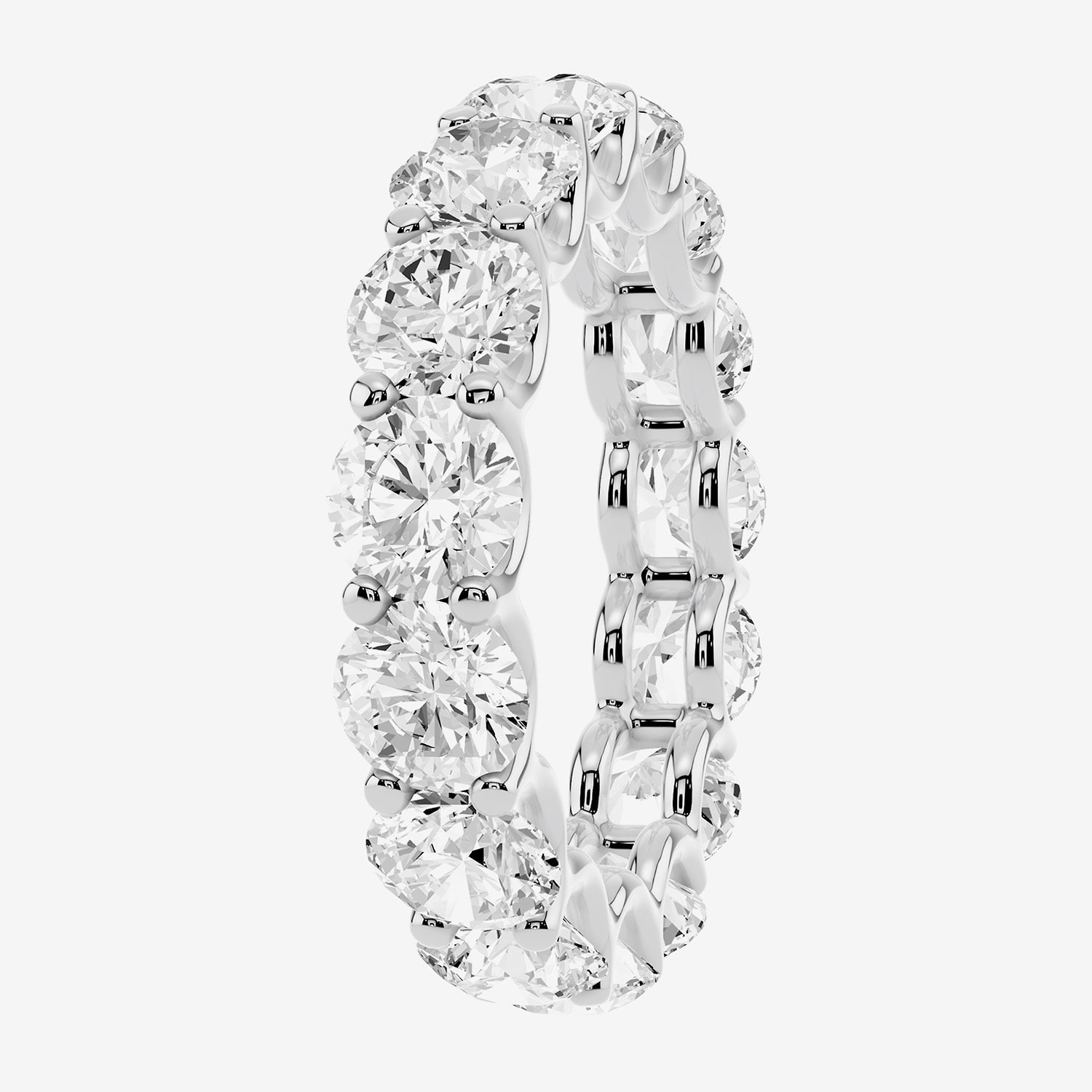 True Fit™ (F / Si2) Womens 4.5MM 6 CT. T.W. Lab Grown White Diamond 10K Gold Round Eternity Wedding Band