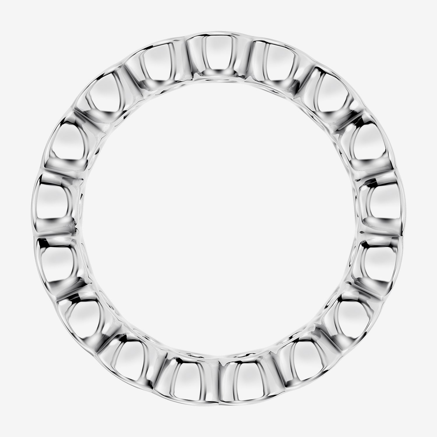 True Fit™ (F / Si2) Womens 5.5MM 5 CT. T.W. Lab Grown White Diamond 10K Gold Round Eternity Wedding Band