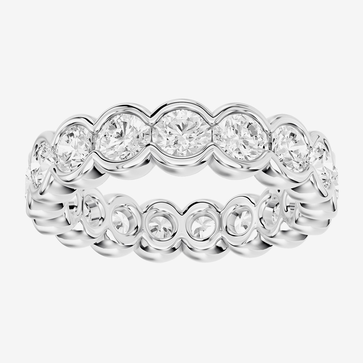 True Fit™ (F / Si2) Womens 5MM 4 CT. T.W. Lab Grown White Diamond 10K ...