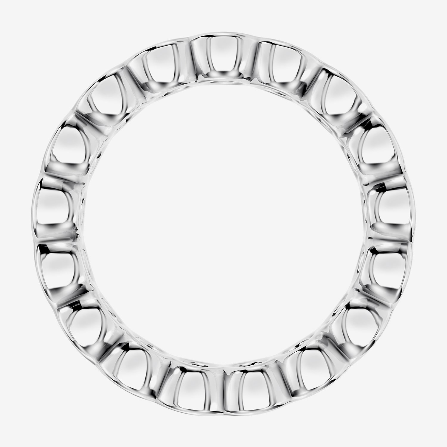 True Fit™ (F / Si2) Womens 5MM 4 CT. T.W. Lab Grown White Diamond 10K Gold Round Eternity Wedding Band