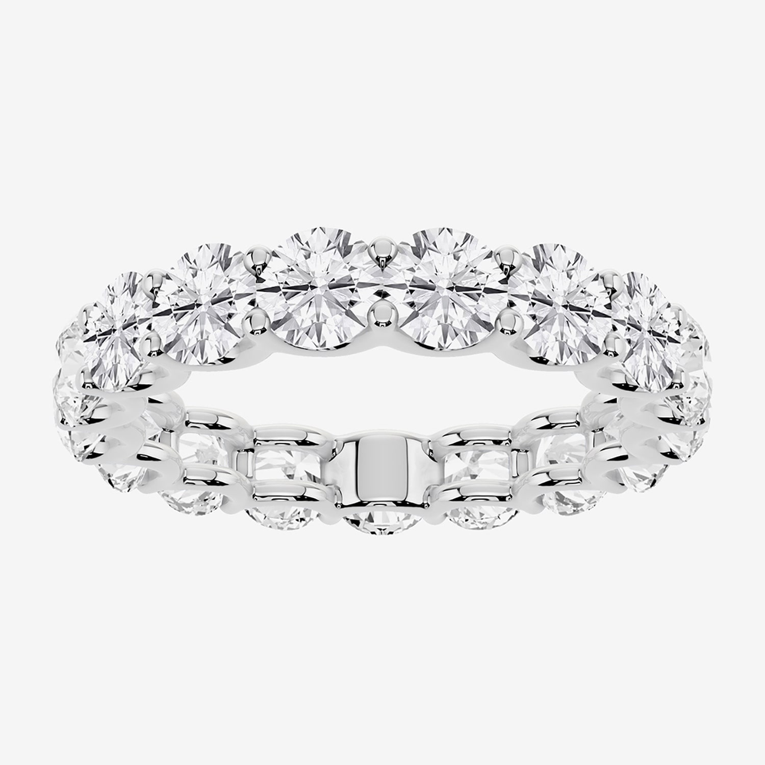 True Fit™ (F / Si2) Womens 3.5MM 4 CT. T.W. Lab Grown White Diamond 10K ...