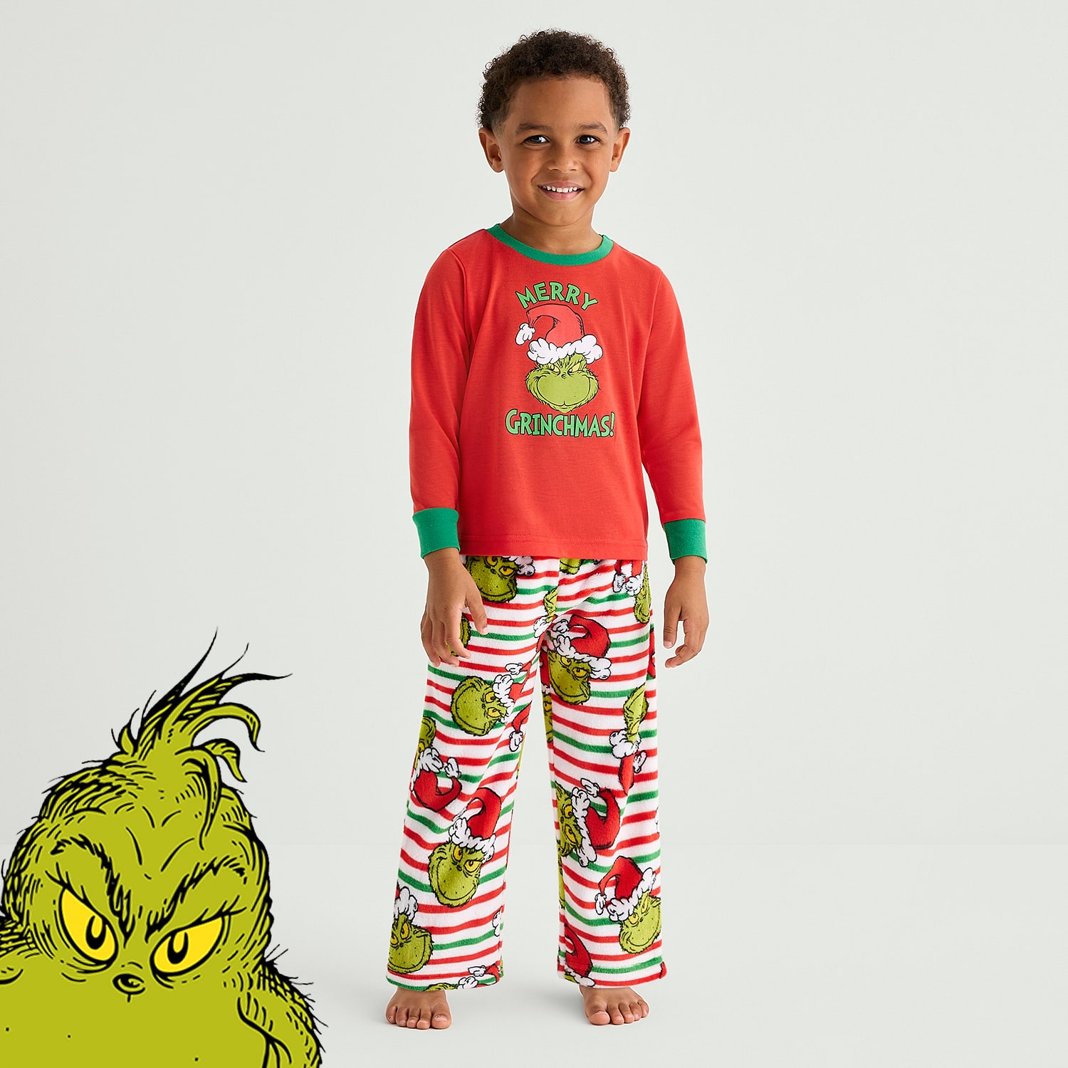 Unisex Dr. Seuss Grinch Long Sleeve 2-pc. Matching Family Pajama Set