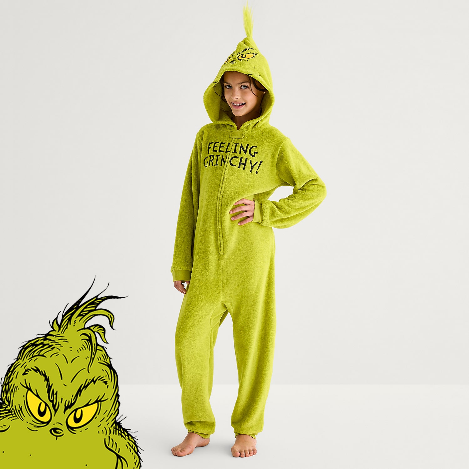 Unisex Dr. Seuss Grinch Long Sleeve Matching Family Pajama Set