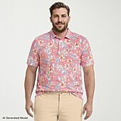 IZOD Sunshield Performance Big and Tall Mens Classic Fit Short Sleeve Polo Shirt