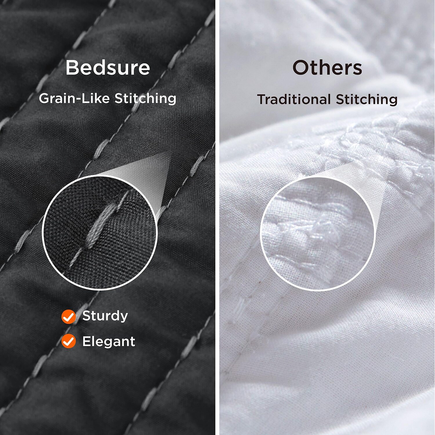 Bedsure® Solid Color Embroidery 3-pc. Quilt Set