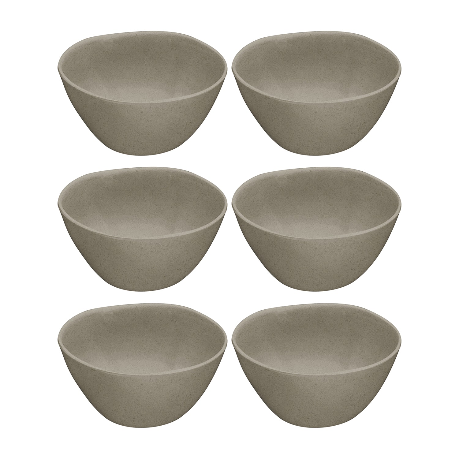 ABODE HOMEWARES Planta Matte Dune 6-pc. Melamine Cereal Bowl