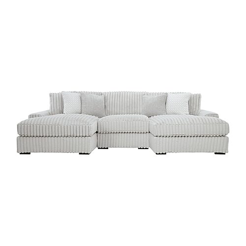 Signature Design by Ashley Twilight 3-pc. Sectional, One Size, Gray